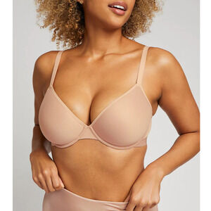 Negative Underwear Stealth Mode Memory Foam Underwire Demi Bra Buff 34D